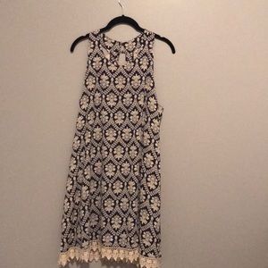 Blue sleeveless dress